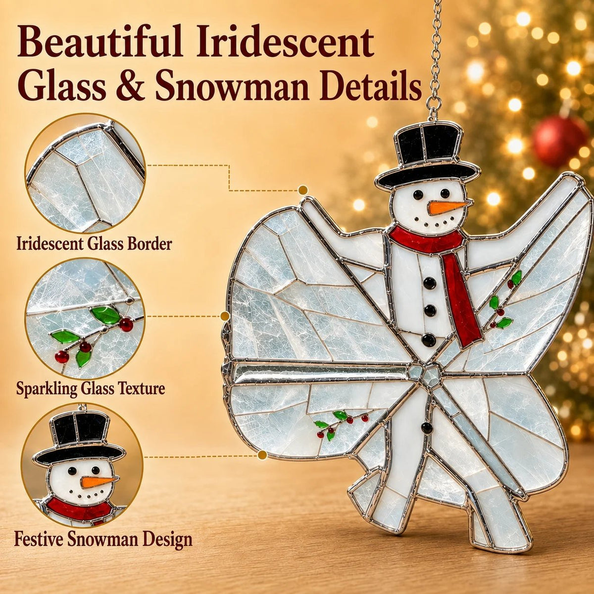🔥LAST DAY 53% OFF - ✨⛄ DIY 3D Christmas Iridescent Glass Spinning Suncatcher Ornament Kit🎄