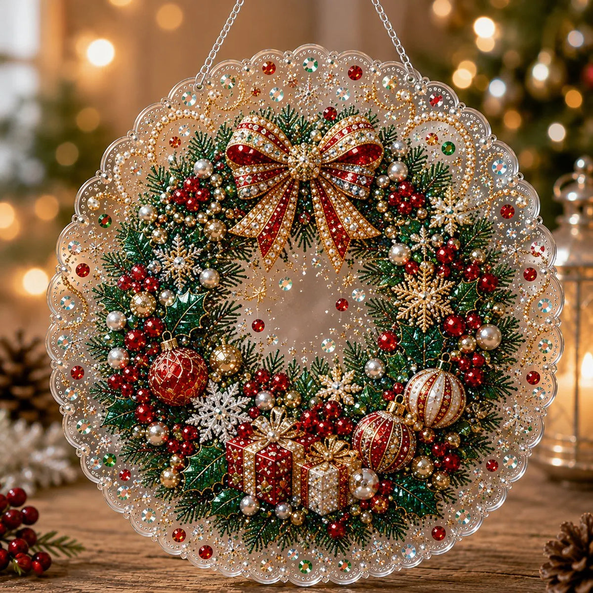 🎅Christmas Pearl Diamond Art Ornament Kit | DIY  Hanging Decor