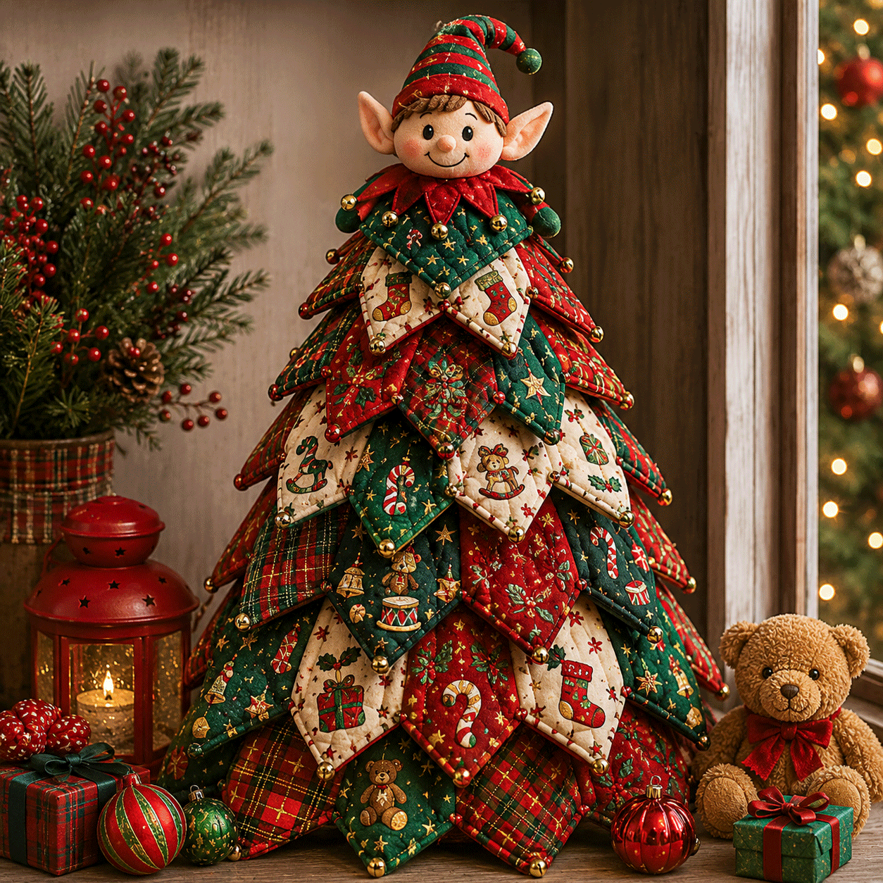 🦌 Classic Reindeer DIY Quilted Christmas Tree Kit
