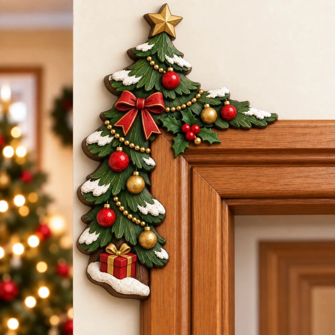 🎅✨Christmas Peekaboo Door Frame Corner Decor – 3D Holiday Character Decoration