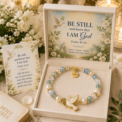 🎅 2026 Christmas Gift 49% Off--✝️ Psalm 46:10 Faith Bracelet | Limited Edition 2026 Christian Jewelry with 7 Meaningful Nature Symbols, Gemstone-Style Beads & Scripture Gift Box 🤍