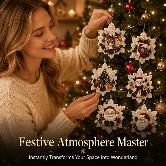 🎄 ONLY £7.99! Christmas DIY Hanging Ornament Set – 6 Festive Tree Decorations ✨