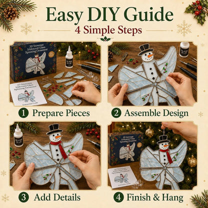 🔥LAST DAY 53% OFF - ✨⛄ DIY 3D Christmas Iridescent Glass Spinning Suncatcher Ornament Kit🎄