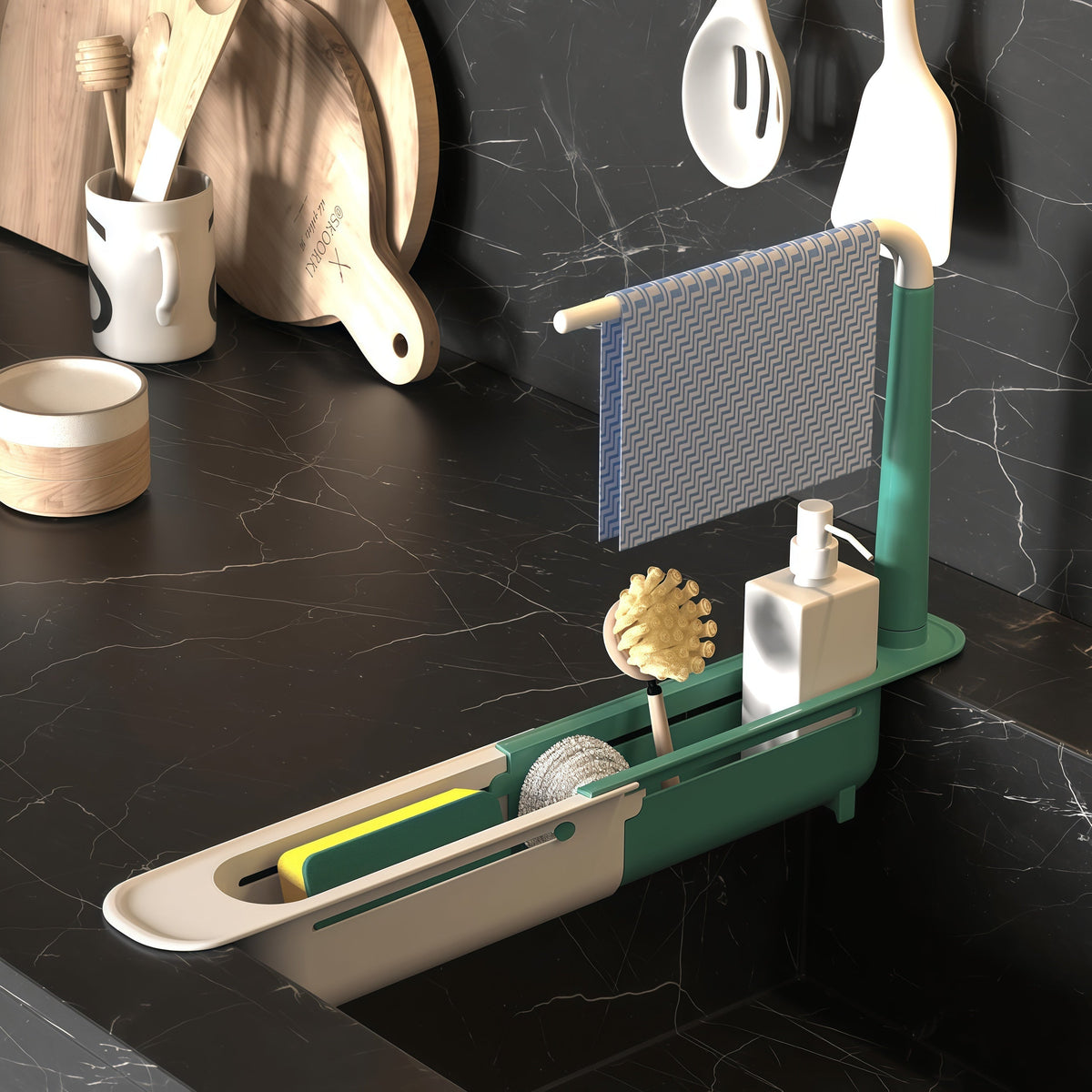 Telescopic Sink Storage Rack✨