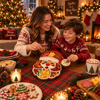 🎄 50% OFF | Christmas Character Snack Serving Tray – Festive Party Platter