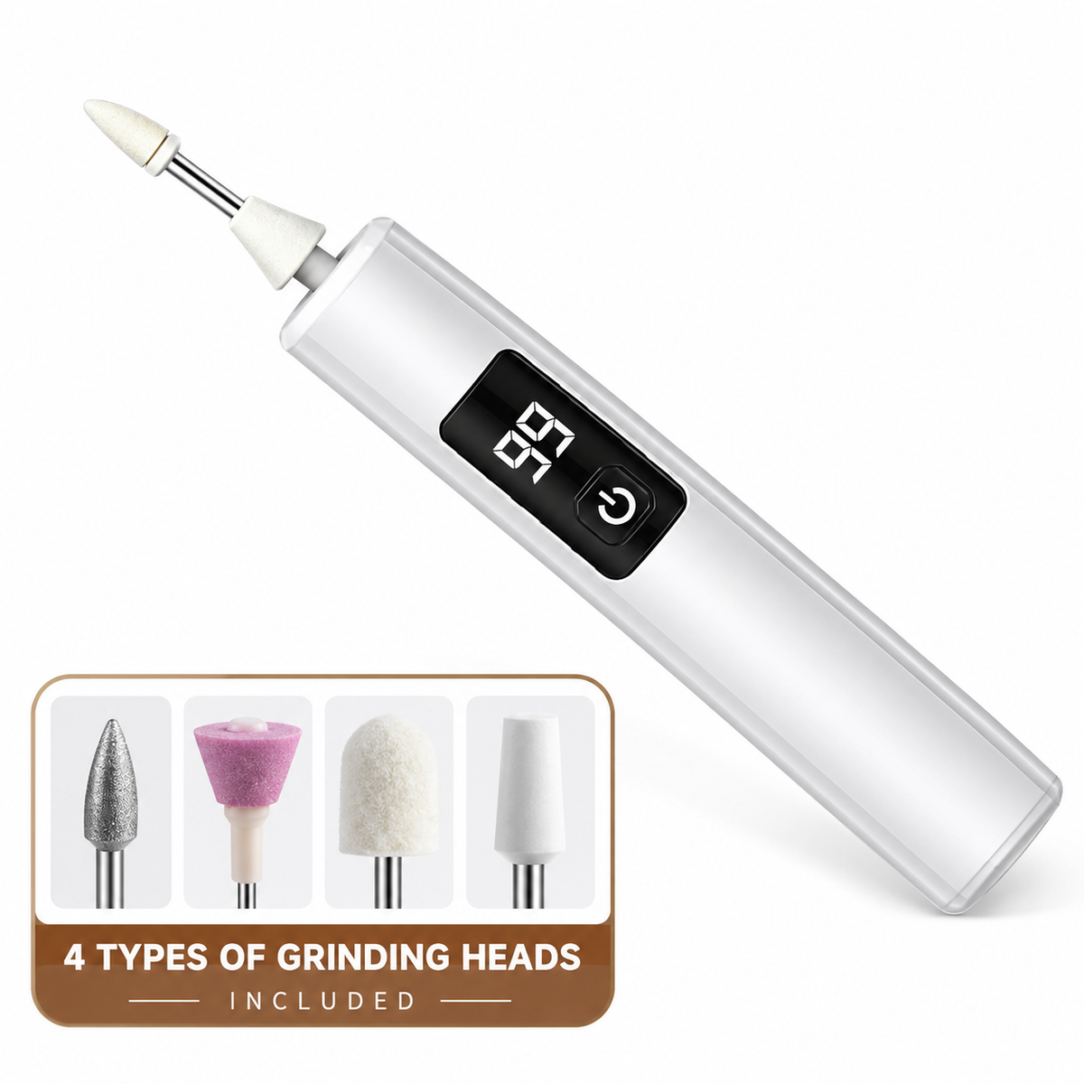 Professional Ultra-Safe LED Electric Nail Grinder