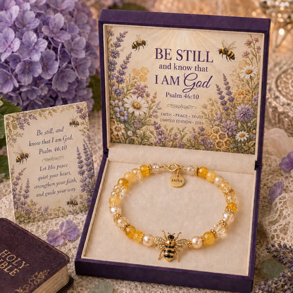 🎅 2026 Christmas Gift 49% Off--✝️ Psalm 46:10 Faith Bracelet | Limited Edition 2026 Christian Jewelry with 7 Meaningful Nature Symbols, Gemstone-Style Beads & Scripture Gift Box 🤍