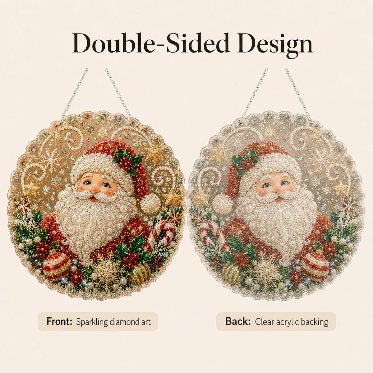 🎅Christmas Pearl Diamond Art Ornament Kit | DIY  Hanging Decor
