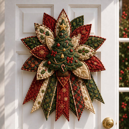 Peppermint Gingerbread Cheer - Oversized Christmas Character Quilted Door Hanger Sewing Kit