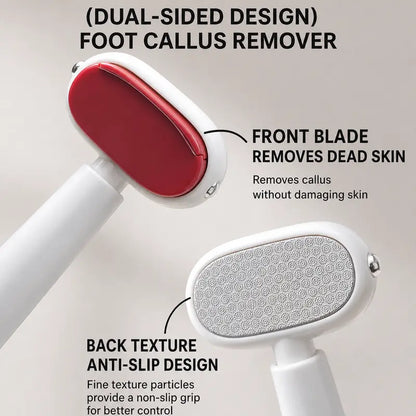 2-in-1 Stainless Steel Foot Callus Remover – Dual-Sided Pedicure Tool