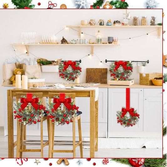 💥 56% OFF! 🎄Mini Christmas Wreaths✨Maximum Holiday Magic, Instant Festive Charm & Versatile Decor! 🎀