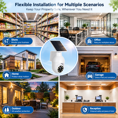 Yunsune 360° Solar Security Light – Motion Sensor Camera-Style Spotlight