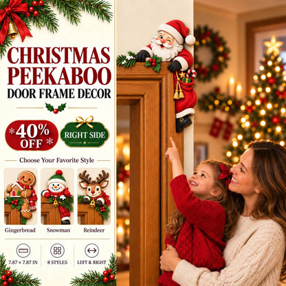 🎅✨Christmas Peekaboo Door Frame Corner Decor – 3D Holiday Character Decoration