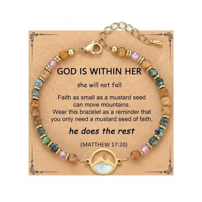 ✝️ Mustard Seed Faith Bracelet – Matthew 17:20 Inspirational Christian Bracelet