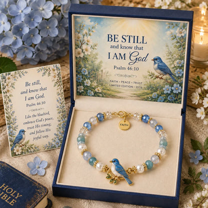 🎅 2026 Christmas Gift 49% Off--✝️ Psalm 46:10 Faith Bracelet | Limited Edition 2026 Christian Jewelry with 7 Meaningful Nature Symbols, Gemstone-Style Beads & Scripture Gift Box 🤍