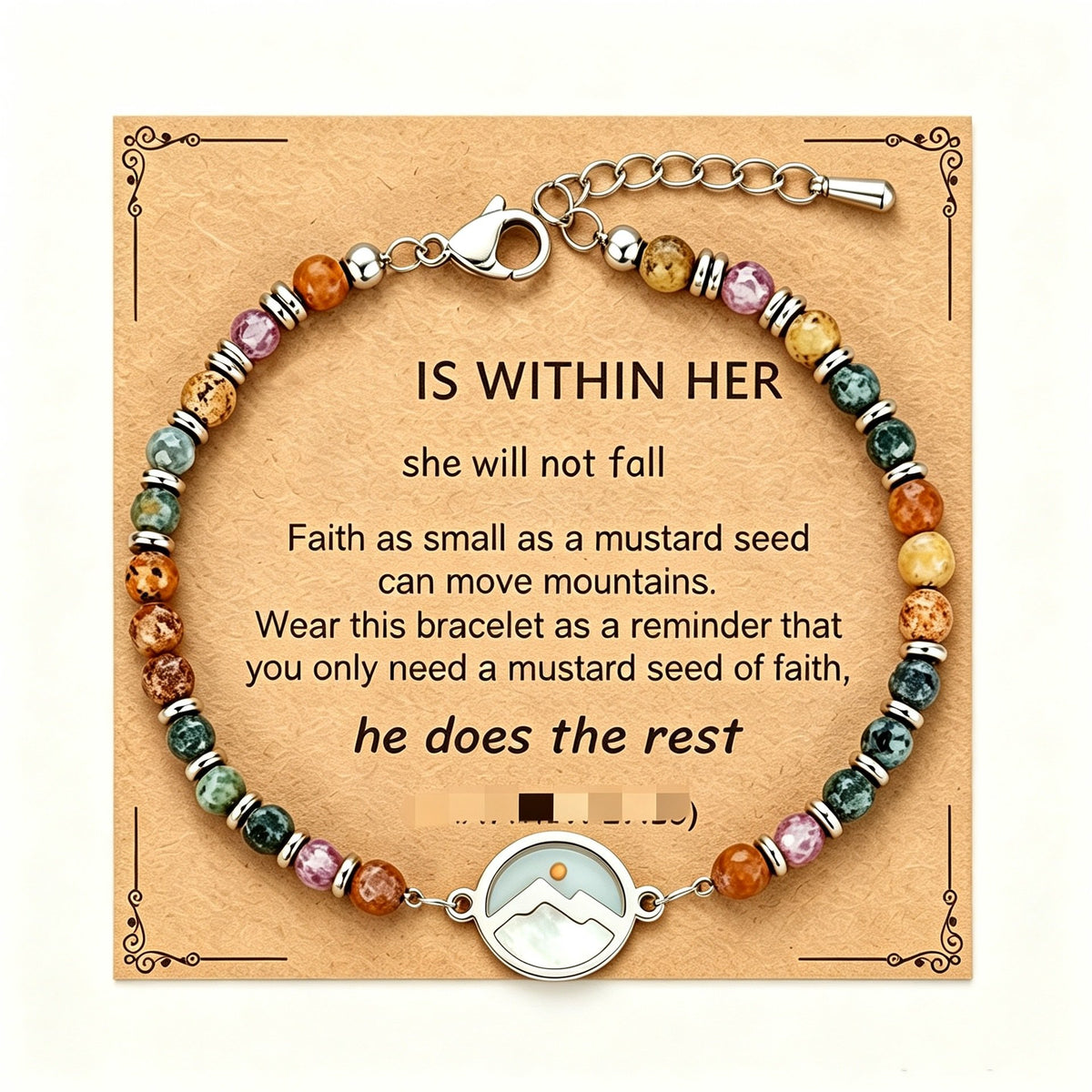 ✝️ Mustard Seed Faith Bracelet – Matthew 17:20 Inspirational Christian Bracelet