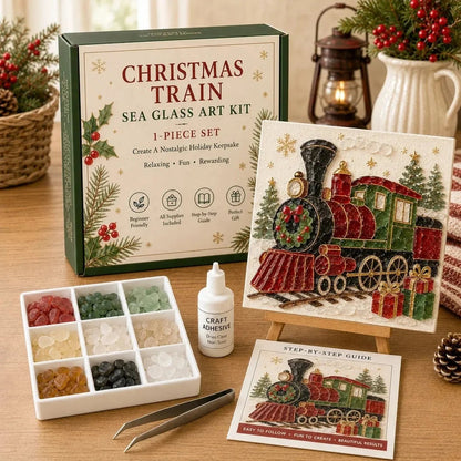 🔥 63% OFF | Only £11.99 🎄Christmas Sea Glass Art DIY Kit – Create Your Own Festive Keepsake