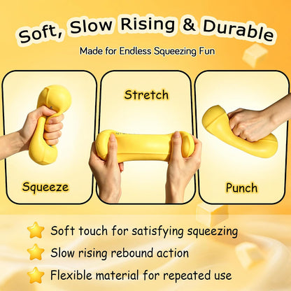 Hot Sale Crunchy Sound Butter Bar Squishy Toy - Soft Squeeze Fidget Toy