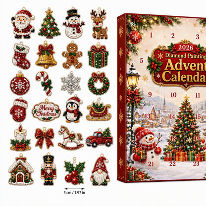 🎄 53% OFF | 24 DIY Christmas Diamond Painting Ornaments – Make & Hang ✨