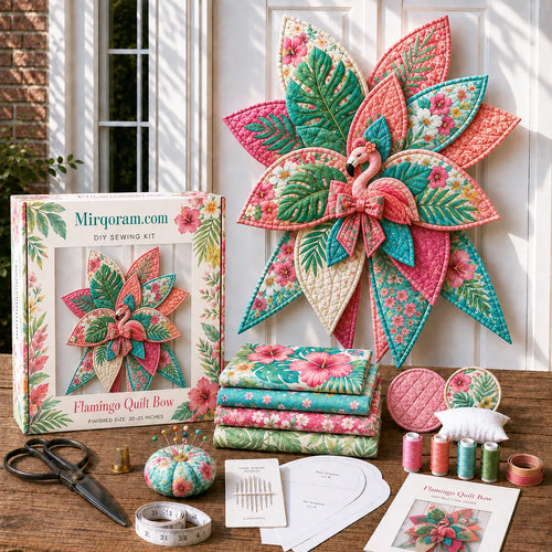 Flamingo - Handmade Quilted Door Bow DIY Sewing Kit