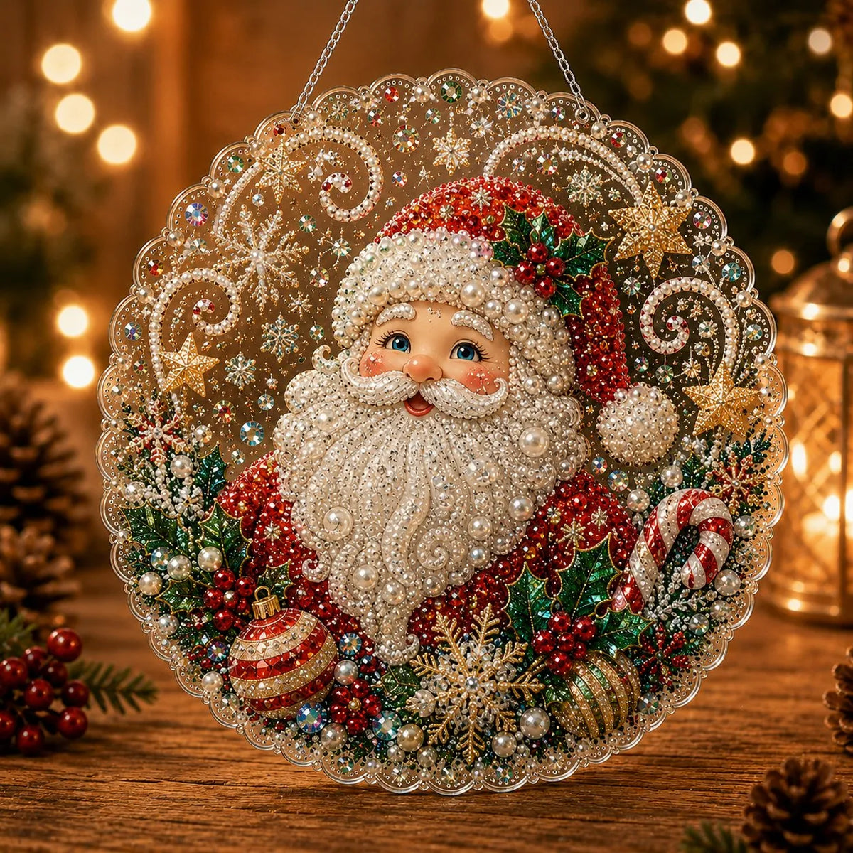 🎅Christmas Pearl Diamond Art Ornament Kit | DIY  Hanging Decor