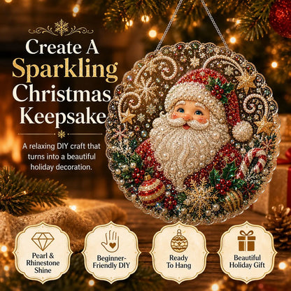 🎅Christmas Pearl Diamond Art Ornament Kit | DIY  Hanging Decor