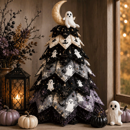 Skeleton Rose - DIY Halloween Theme Quilted Fabric Tree Kit
