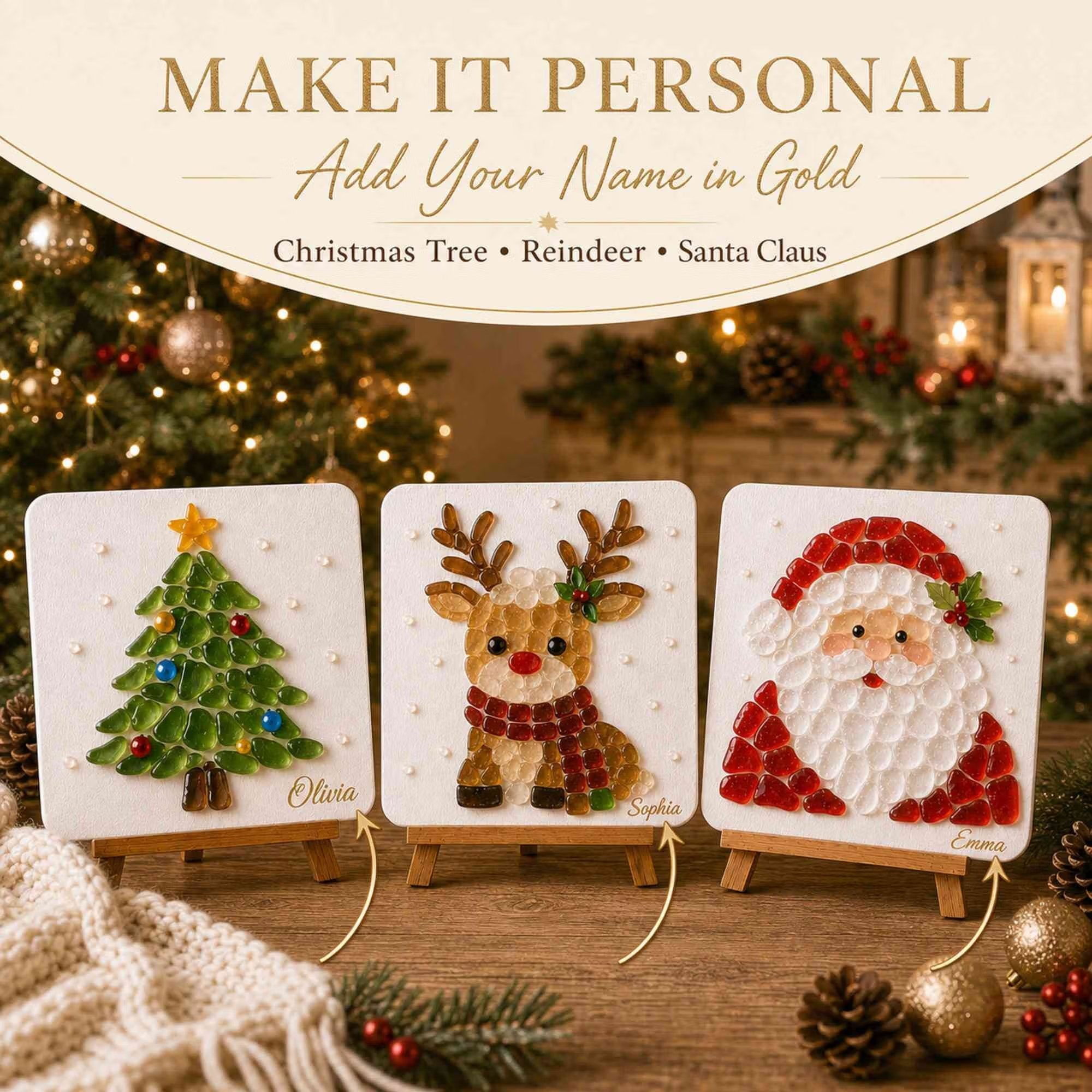 3 Pcs/🎄Christmas Tree+🦌 Reindeer+🎅Vintage Santa
