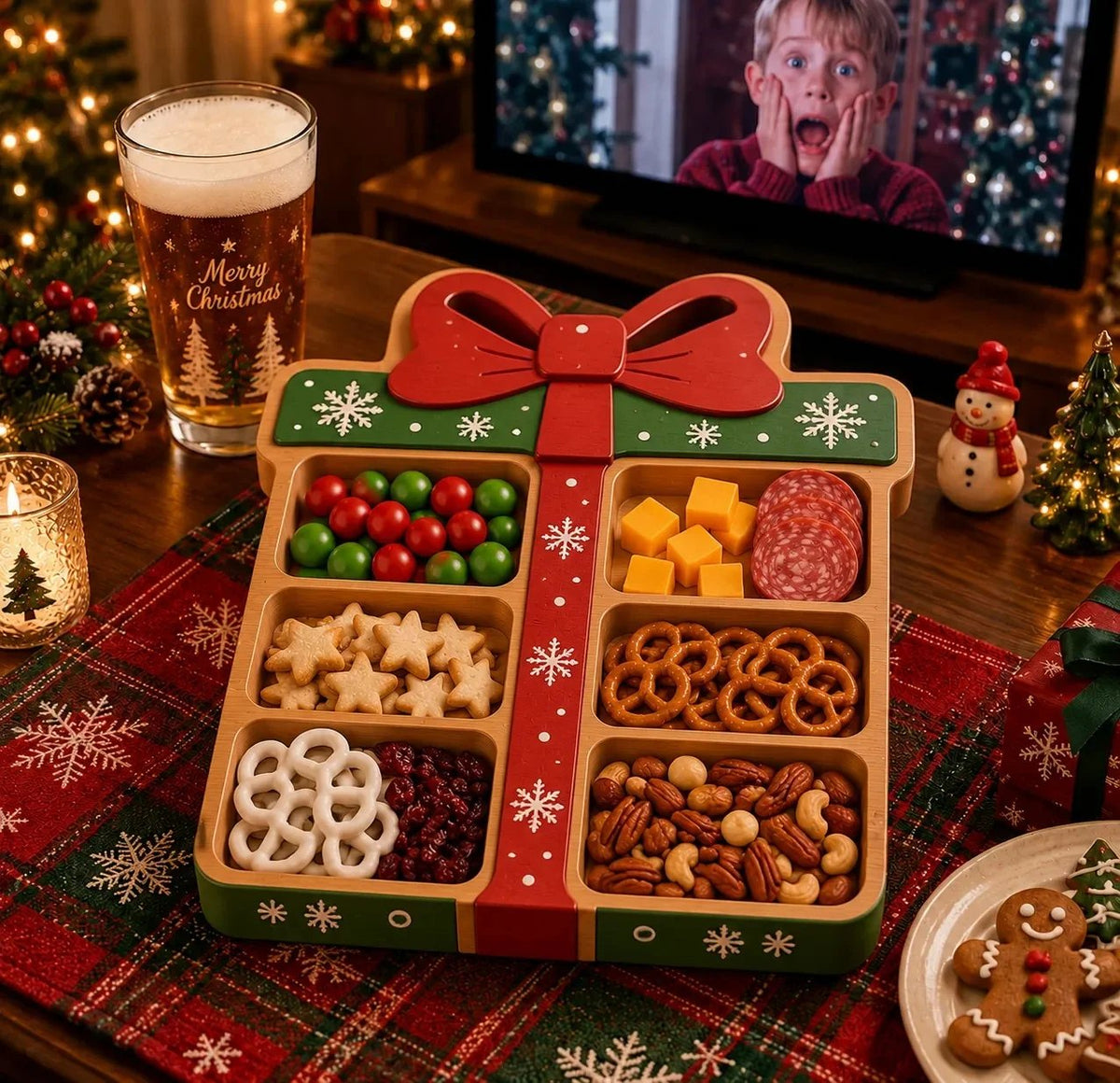 🎄 50% OFF | Christmas Character Snack Serving Tray – Festive Party Platter