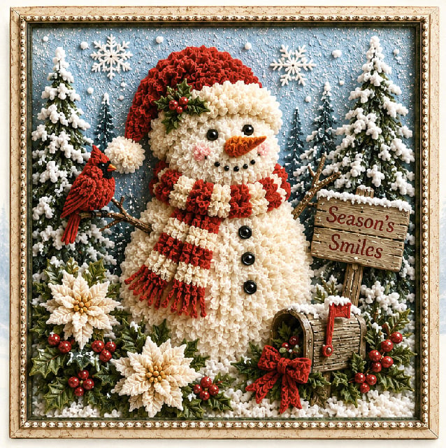 ⛄️Snowman & Cardinal