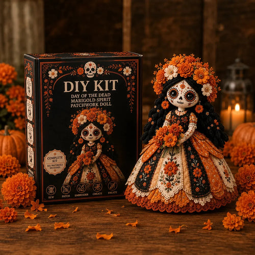 Stitch & Story – Day of the Dead Patchwork Doll DIY Craft Kit for Beginners