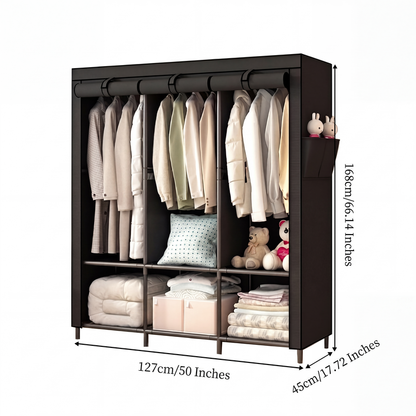 🧥🔩Tool-Free Portable Fabric Closet | Extra Closet Space, No Drilling