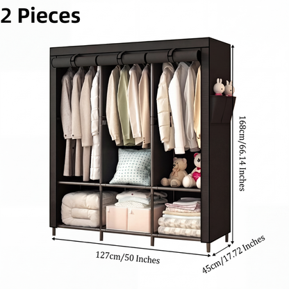 🧥🔩Tool-Free Portable Fabric Closet | Extra Closet Space, No Drilling