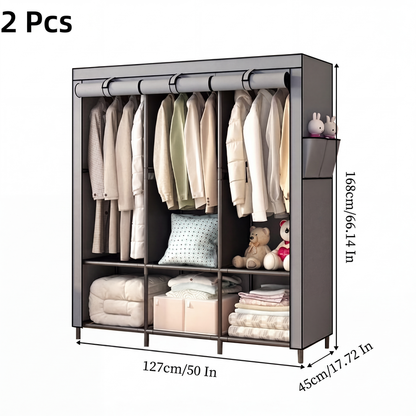 🧥🔩Tool-Free Portable Fabric Closet | Extra Closet Space, No Drilling